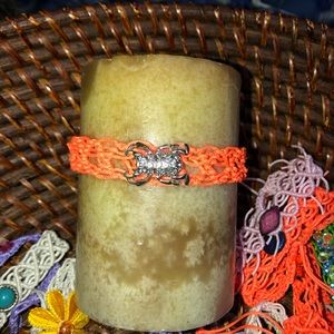 Candle decor lace wreath adjustable crystal NEW